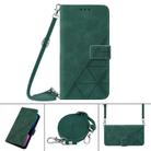For Google Pixel 9 Pro Crossbody 3D Embossed Flip Leather Phone Case(Dark Green) - 2