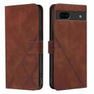 For Google Pixel 6a Crossbody 3D Embossed Flip Leather Phone Case(Brown) - 2