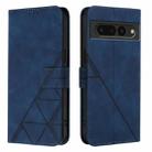 For Google Pixel 7 Pro Crossbody 3D Embossed Flip Leather Phone Case(Blue) - 2