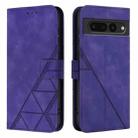 For Google Pixel 7 Pro Crossbody 3D Embossed Flip Leather Phone Case(Purple) - 2