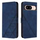 For Google Pixel 8 Crossbody 3D Embossed Flip Leather Phone Case(Blue) - 2