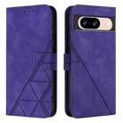 For Google Pixel 8 Crossbody 3D Embossed Flip Leather Phone Case(Purple) - 2