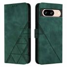 For Google Pixel 8 Crossbody 3D Embossed Flip Leather Phone Case(Dark Green) - 2