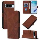 For Google Pixel 8 Pro Crossbody 3D Embossed Flip Leather Phone Case(Brown) - 1