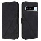 For Google Pixel 8 Pro Crossbody 3D Embossed Flip Leather Phone Case(Black) - 2