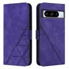 For Google Pixel 8 Pro Crossbody 3D Embossed Flip Leather Phone Case(Purple) - 2