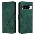 For Google Pixel 8 Pro Crossbody 3D Embossed Flip Leather Phone Case(Dark Green) - 2