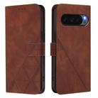 For Google Pixel 10 / 10 Pro+ Crossbody 3D Embossed Flip Leather Phone Case(Brown) - 2