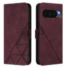 For Google Pixel 10 / 10 Pro+ Crossbody 3D Embossed Flip Leather Phone Case(Wine Red) - 2