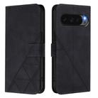 For Google Pixel 10 Pro XL Crossbody 3D Embossed Flip Leather Phone Case(Black) - 2