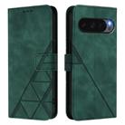 For Google Pixel 10 Pro XL Crossbody 3D Embossed Flip Leather Phone Case(Dark Green) - 2