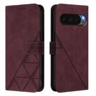For Google Pixel 10 Pro XL Crossbody 3D Embossed Flip Leather Phone Case(Wine Red) - 2