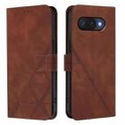 For Google Pixel 9a Crossbody 3D Embossed Flip Leather Phone Case(Brown) - 2