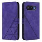 For Google Pixel 9a Crossbody 3D Embossed Flip Leather Phone Case(Purple) - 2