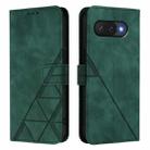 For Google Pixel 9a Crossbody 3D Embossed Flip Leather Phone Case(Dark Green) - 2