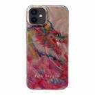 For iPhone 12 Creative Oil Painting Colorful Dragon TPU Shockproof Phone Case - 1