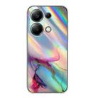 For Xiaomi Redmi Note 13 Pro 4G / Poco M6 Pro 4G Laser Marble Pattern Clear TPU Protective Phone Case(Green) - 1