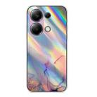 For Xiaomi Redmi Note 13 Pro 4G / Poco M6 Pro 4G Laser Marble Pattern Clear TPU Protective Phone Case(Pink) - 1