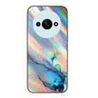 For Xiaomi Redmi A3 4G Laser Marble Pattern Clear TPU Protective Phone Case(Blue) - 1