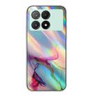 For Xiaomi Redmi K70E / Poco X6 Pro 5G Laser Marble Pattern Clear TPU Protective Phone Case(Green) - 1