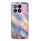 For Xiaomi Redmi K70E / Poco X6 Pro 5G Laser Marble Pattern Clear TPU Protective Phone Case(Pink) - 1