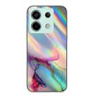 For Xiaomi Poco X6 5G Laser Marble Pattern Clear TPU Protective Phone Case(Green) - 1