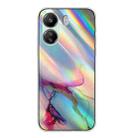 For Xiaomi Redmi 13C 4G / Poco C65 Laser Marble Pattern Clear TPU Protective Phone Case(Green) - 1