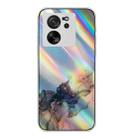 For Xiaomi 13T / 13T Pro Laser Marble Pattern Clear TPU Protective Phone Case(Black) - 1