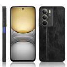 For Realme C75 Cow Pattern Sewing Back Cover Phone Case(Black) - 1