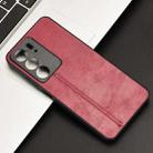 For Realme C75 Cow Pattern Sewing Back Cover Phone Case(Red) - 2