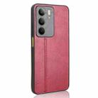 For Realme C75 Cow Pattern Sewing Back Cover Phone Case(Red) - 3