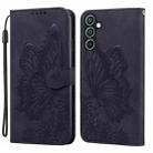 For Samsung Galaxy A17 5G / A26 5G Retro Skin Feel Butterflies Embossing Horizontal Flip Leather Phone Case(Black) - 1