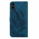 For Samsung Galaxy A07 4G / A06 4G Retro Skin Feel Butterflies Embossing Horizontal Flip Leather Phone Case(Blue) - 3