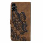 For Samsung Galaxy A07 4G / A06 4G Retro Skin Feel Butterflies Embossing Horizontal Flip Leather Phone Case(Brown) - 3