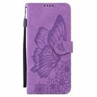 For Samsung Galaxy A07 4G / A06 4G Retro Skin Feel Butterflies Embossing Horizontal Flip Leather Phone Case(Purple) - 2