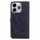 For Redmi Note 14 5G Retro Skin Feel Butterflies Embossing Horizontal Flip Leather Phone Case(Black) - 3