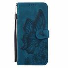 For Redmi Note 14 5G Retro Skin Feel Butterflies Embossing Horizontal Flip Leather Phone Case(Blue) - 2