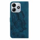 For Redmi Note 14 5G Retro Skin Feel Butterflies Embossing Horizontal Flip Leather Phone Case(Blue) - 3