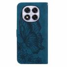 For Redmi Note 14 Pro 5G Retro Skin Feel Butterflies Embossing Horizontal Flip Leather Phone Case(Blue) - 3