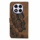 For Redmi Note 14 Pro 5G Retro Skin Feel Butterflies Embossing Horizontal Flip Leather Phone Case(Brown) - 3