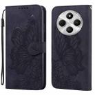 For Redmi 14C 4G Retro Skin Feel Butterflies Embossing Horizontal Flip Leather Phone Case(Black) - 1