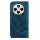 For Redmi 14C 4G Retro Skin Feel Butterflies Embossing Horizontal Flip Leather Phone Case(Blue) - 3