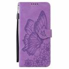 For Redmi 14C 4G Retro Skin Feel Butterflies Embossing Horizontal Flip Leather Phone Case(Purple) - 2