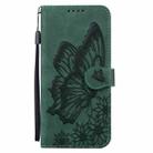 For Redmi A4 5G Retro Skin Feel Butterflies Embossing Horizontal Flip Leather Phone Case(Green) - 3