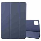 For Xiaomi Pad 6S Pro 12.4 Tri-fold Silicone Leather Tablet Case(Dark Blue) - 1