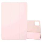 For Xiaomi Pad 6S Pro 12.4 Tri-fold Silicone Leather Tablet Case(Pink) - 1