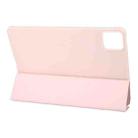 For Xiaomi Pad 6S Pro 12.4 Tri-fold Silicone Leather Tablet Case(Pink) - 4