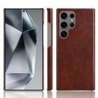 For Samsung Galaxy S24 Ultra 5G Litchi Texture Back Cover Phone Case(Brown) - 1