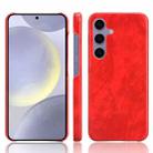 For Samsung Galaxy S24 5G Litchi Texture Back Cover Phone Case(Red) - 1