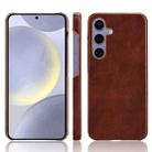For Samsung Galaxy S24 5G Litchi Texture Back Cover Phone Case(Brown) - 1